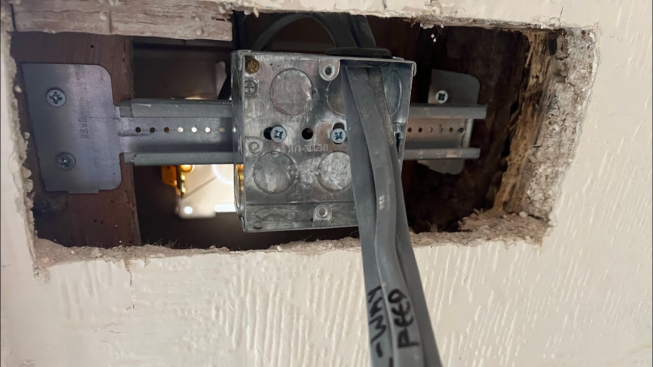 Electrician TV rewire of a large farmhouse with Lath and  Plaster