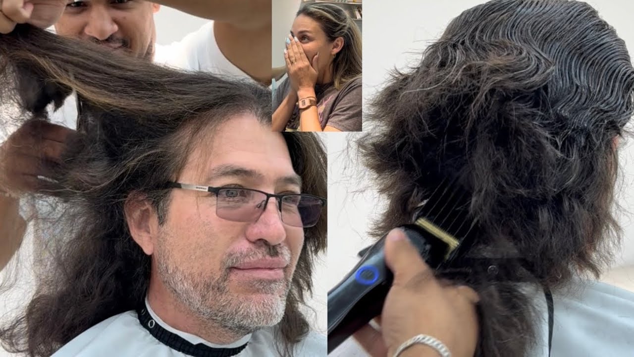 Novia se sorprende por el cambio de look de su pareja | 25 años sin cortar su cabello 😱