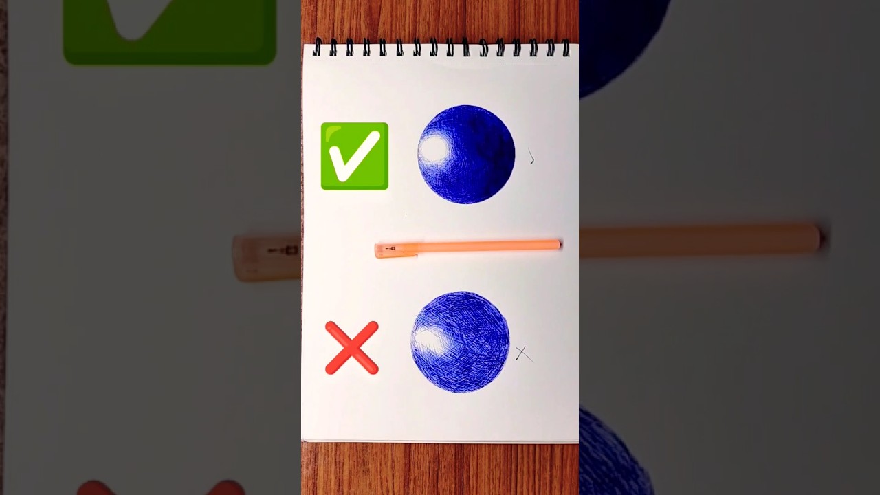 Right and Wrong Shading Techniques Use Ballpen