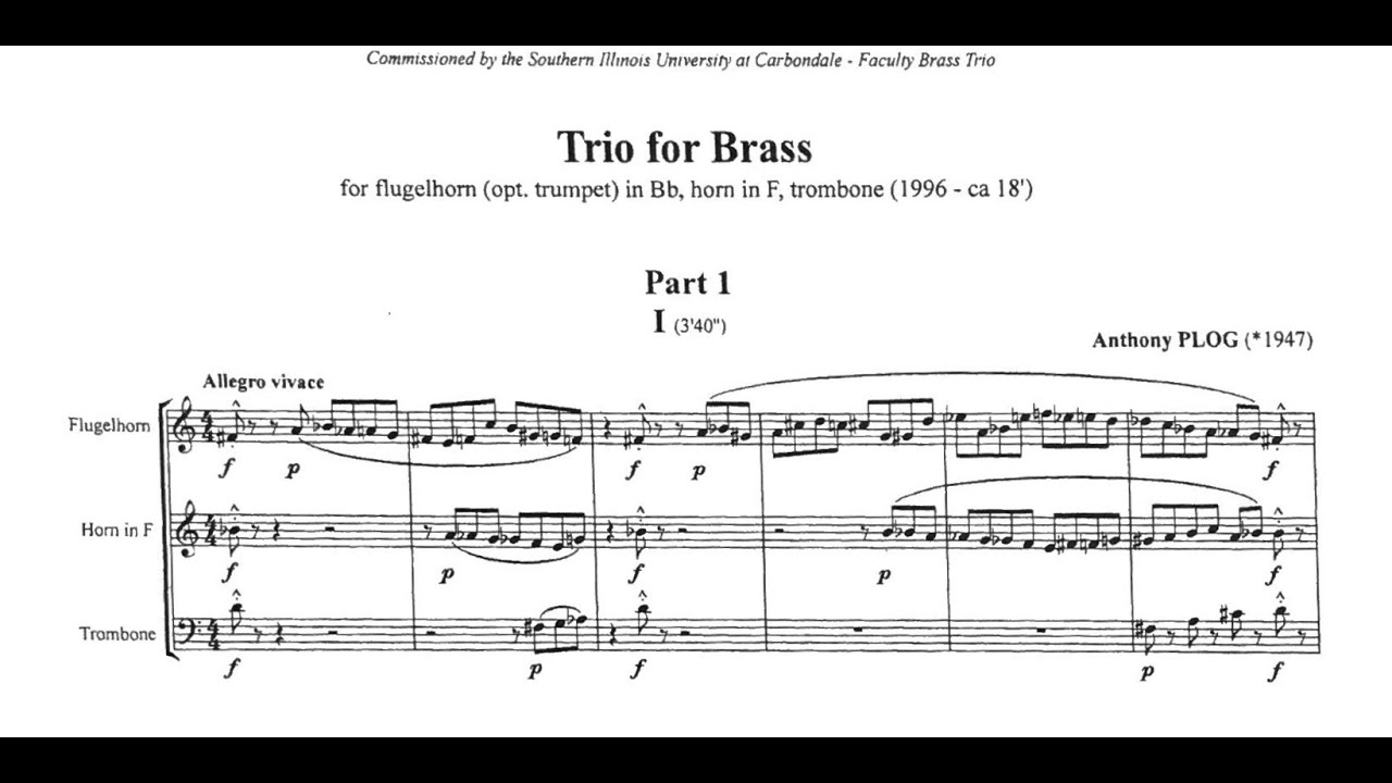 Plog - Trio for Brass [score]