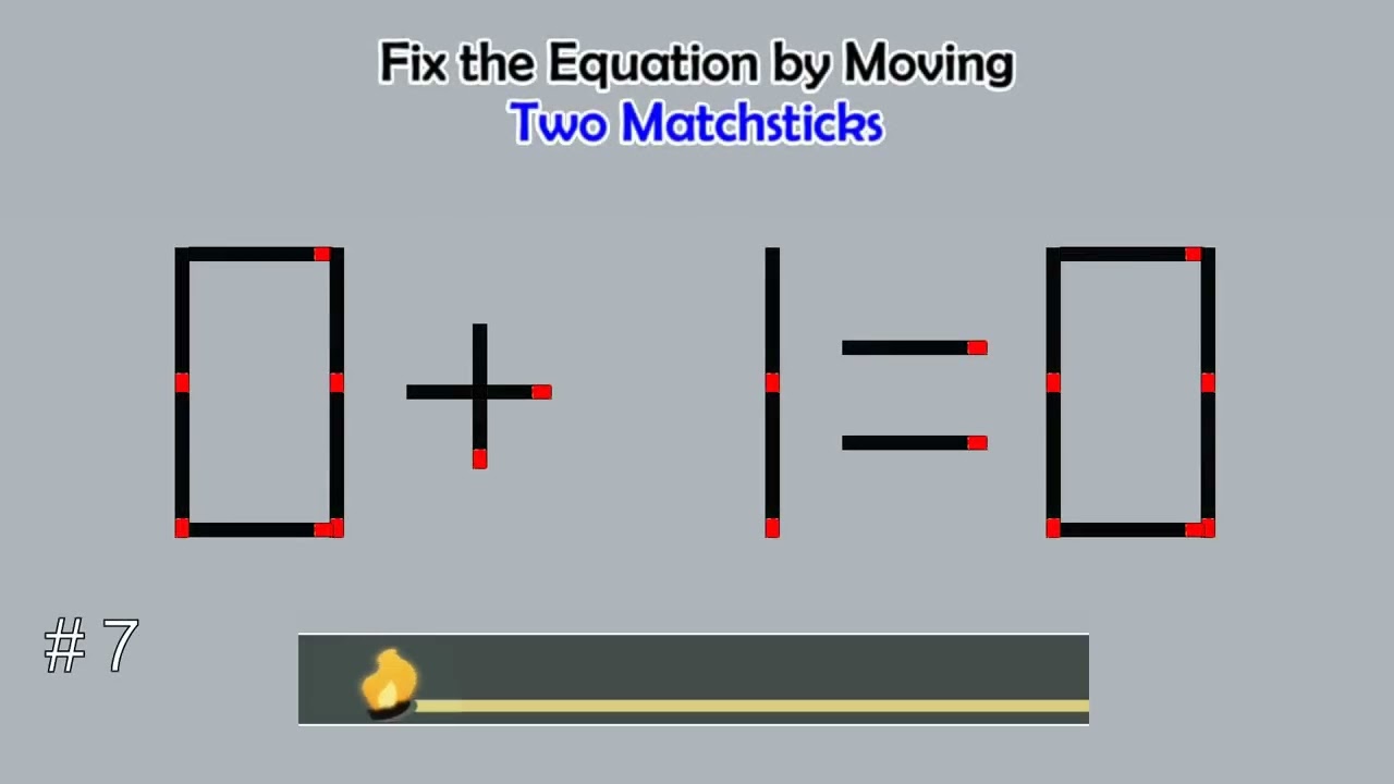 Matchstick Studio #  | Fix the math equation by moving one or two matchsticks |Logic puzzles