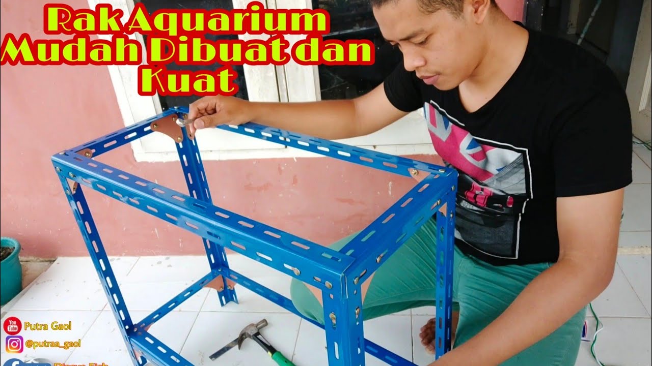 Membuat Rak Aquarium Dari Besi Siku Lubang