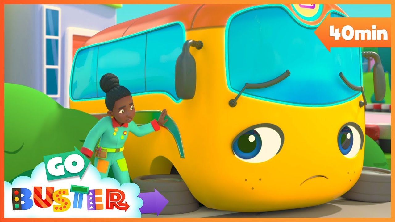 The Turbo Charged Bus | Go Buster Recharged | Robot Cartoons for Kids | Moonbug Kids