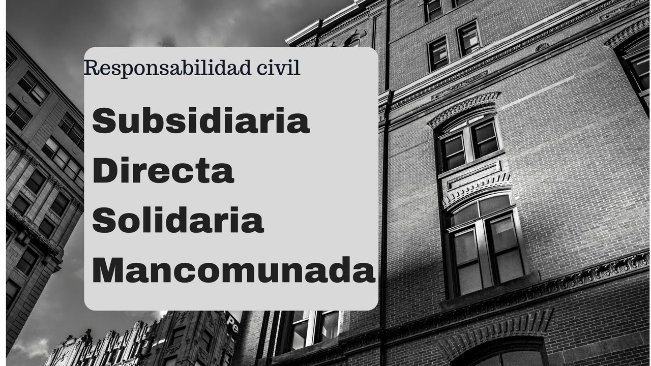 Responsabilidad civil subsidiaria, directa, solidaria y mancomunada para Arquitectos e Ingenieros