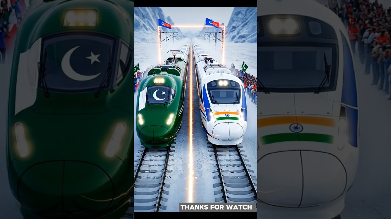 🇮🇳 Indian Train vs 🇵🇰 Pakistani Train ❄️ Ultimate Speed Test! #ai #shorts #indiavspakistan #train