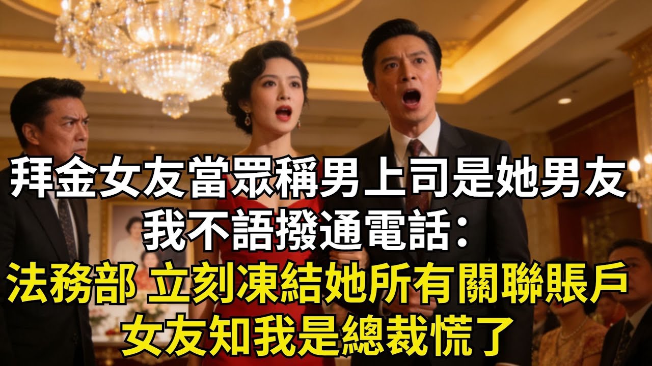拜金女友當眾稱男上司是她男友，我不語撥通電話：法務部，立刻凍結她所有關聯賬户，女友知我是總裁慌了#小説#情感故事#爽文#婚姻生活