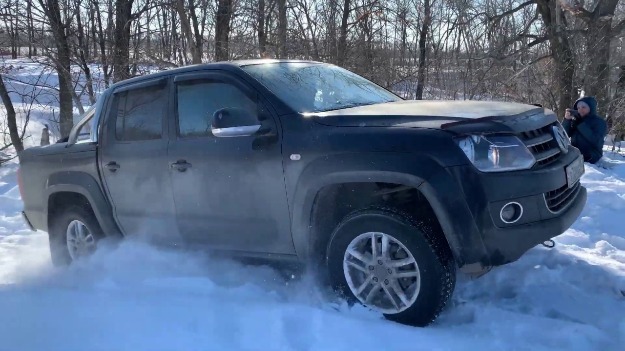 Что может VW Amarok в снегу? Audi Q7 & Chevrolet Niva