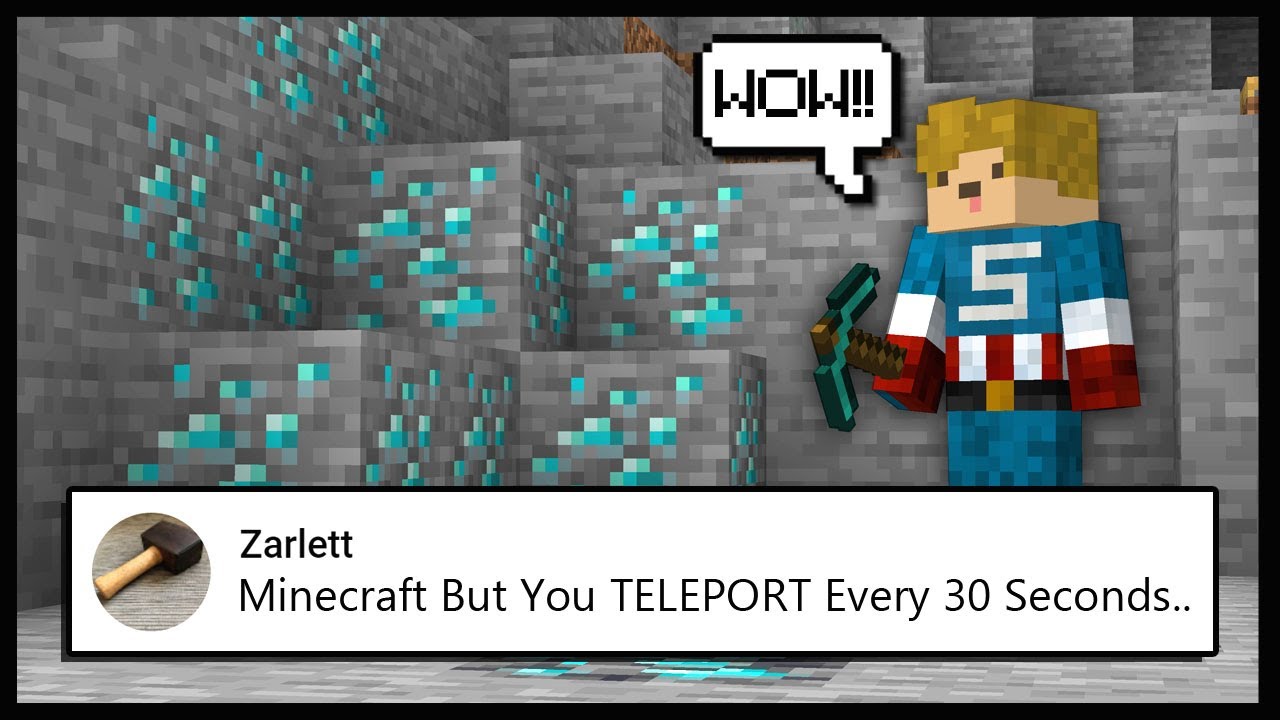 Minecraft But, I TELEPORT Randomly Every 30 Seconds.. | Minecraft Top Comment #16