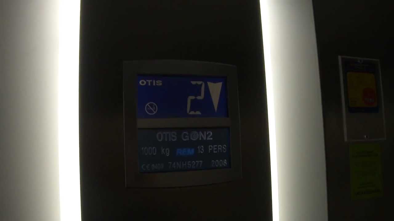Nice OTIS GEN2 MRL Traction elevator @ Vasakronan parking garage, Stockholm, Sweden.