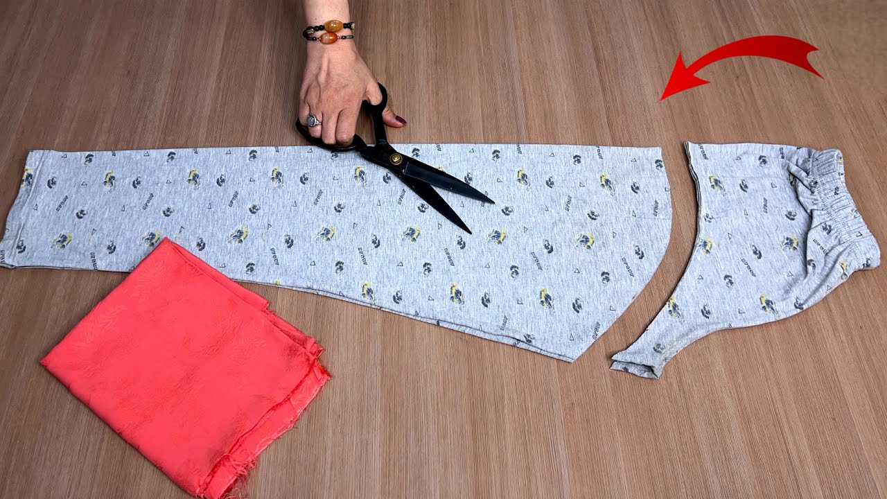 ✅💥 [DIY] Amazing tutorial! How to turn old pants into shirts in 10 minutes ✂️ recycled ♻️