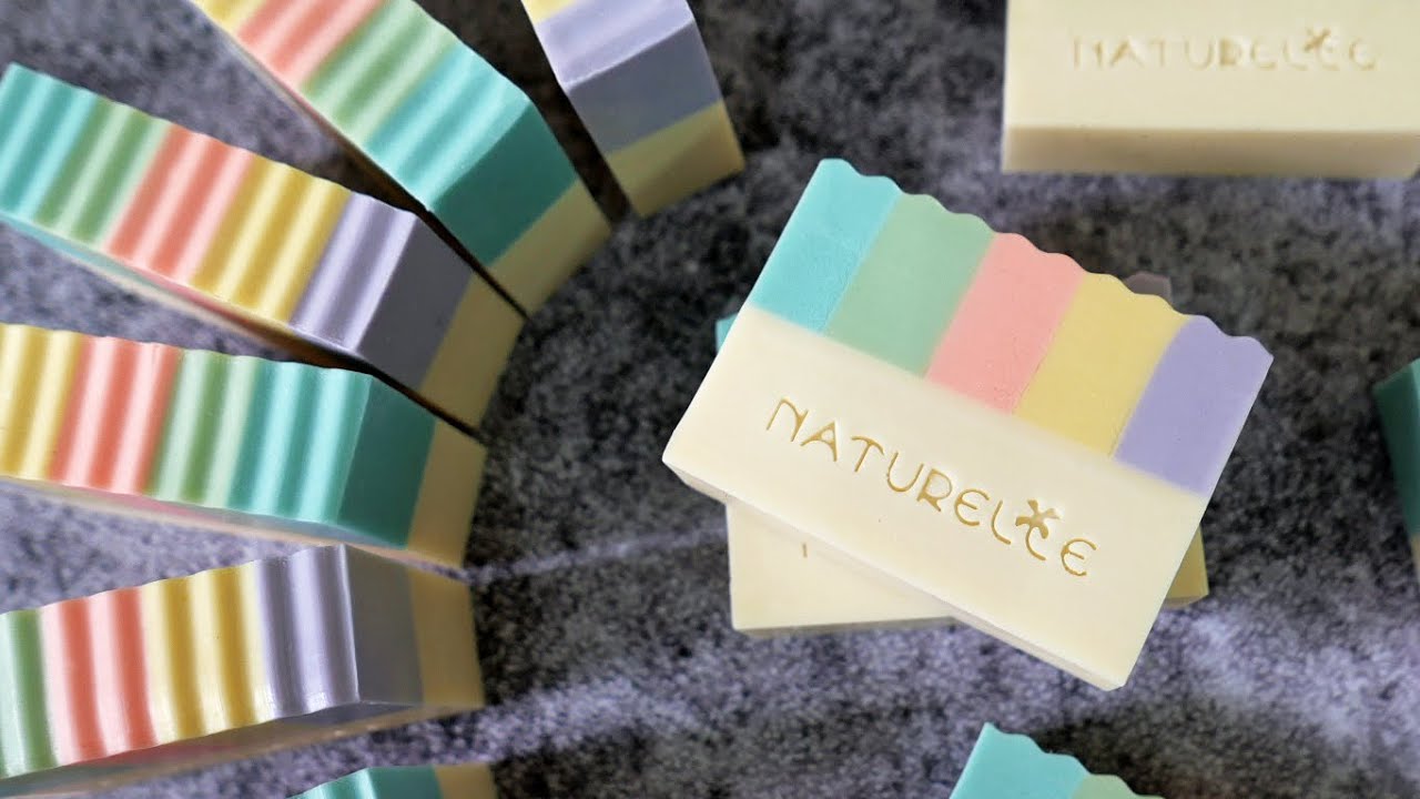 馬卡龍色分層皂 - layers design handmade soap in macaroon colors - 手工皂