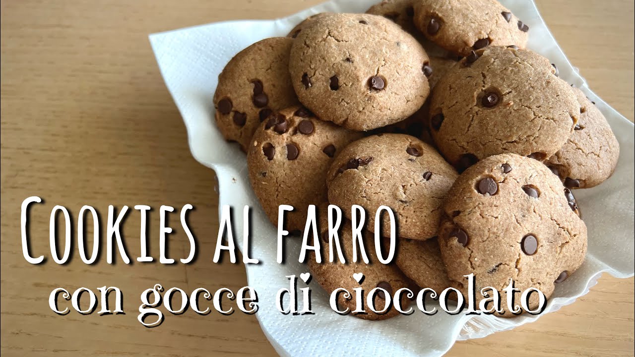 COOKIES AL FARRO E CIOCCOLATO SENZA BURRO - ricetta facile e veloce