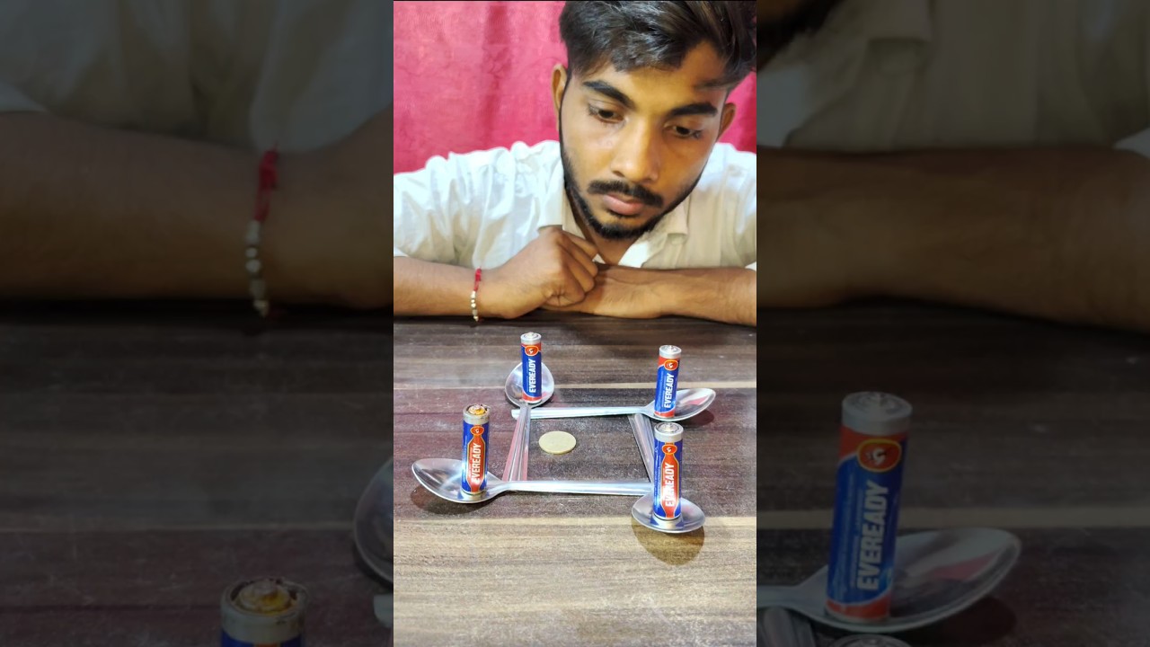 respect 😱🔥। spoon and battery experiment #experiment #science