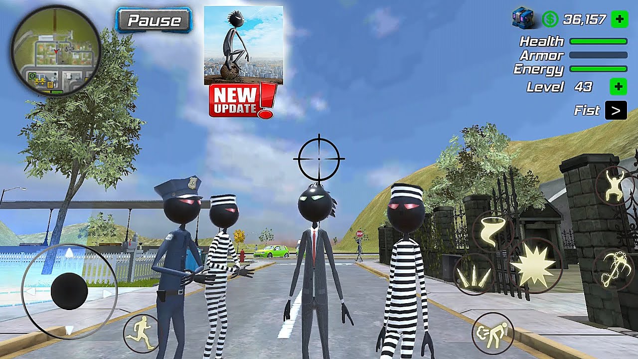 Amazing Crime Strange Stickman Rope Vice Vegas #112 - New Update Toxic Fart - Bad Smell