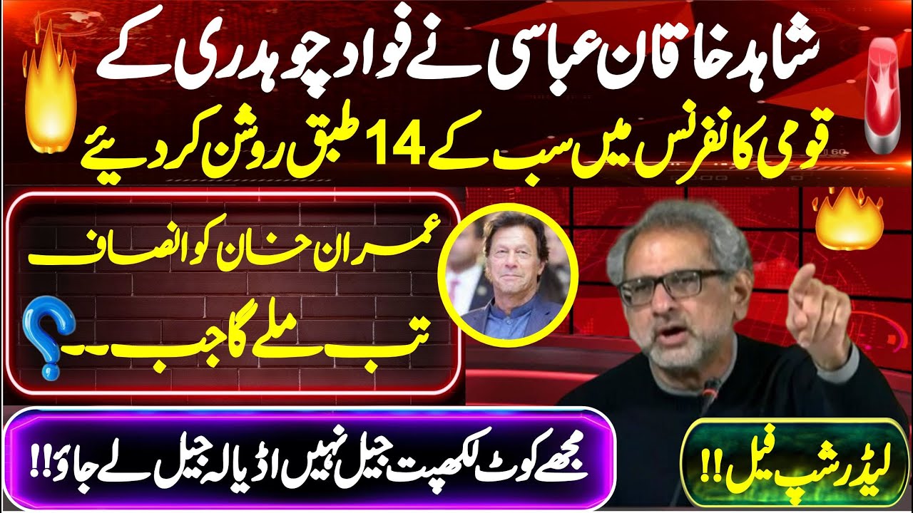 EX PM Shahid Khaqan Abbasi Stunning Speech In Fawad Chaudhry National Dialogue Conference |