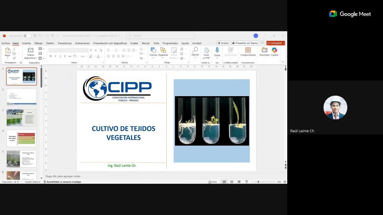 CURSO MODULAR: CULTIVO DE TEJIDOS VEGETALES