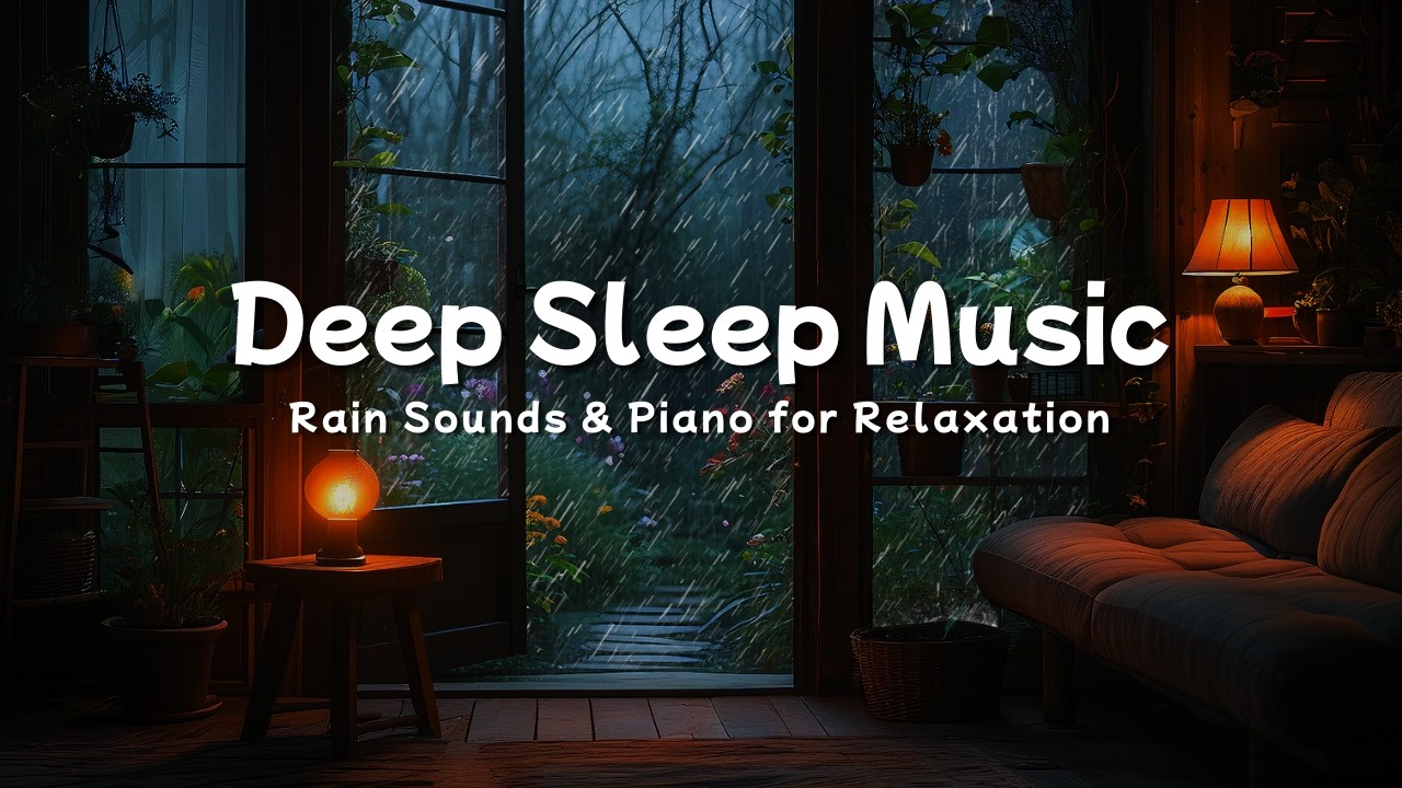 Fall Asleep Fast with Rain Sounds 🌙 Calm Piano Music for Deep Sleep and Better Rest