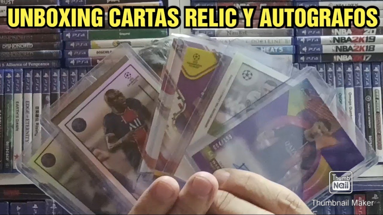 Unboxing cartas relic y autógrafos.