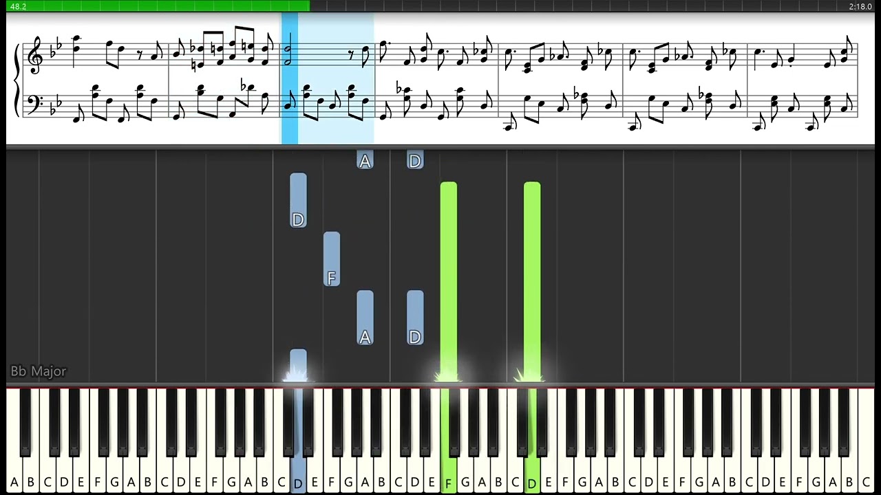 F. Mendelssohn-Bartholdy  - Lieder ohne Worte Venetianisches Gondellied, Op.19 No.6 [Piano Tutorial]