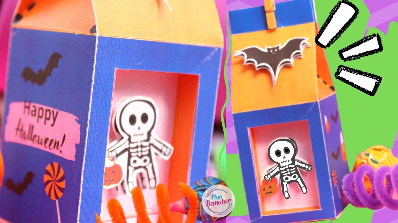 𝗖𝗔𝗝𝗔 𝗖𝗢𝗡 𝗩𝗜𝗦𝗢𝗥 para 𝗛𝗔𝗟𝗟𝗢𝗪𝗘𝗘𝗡 🧡🎃 Dulcero FACIL 👻 (Plantillas GRATIS)