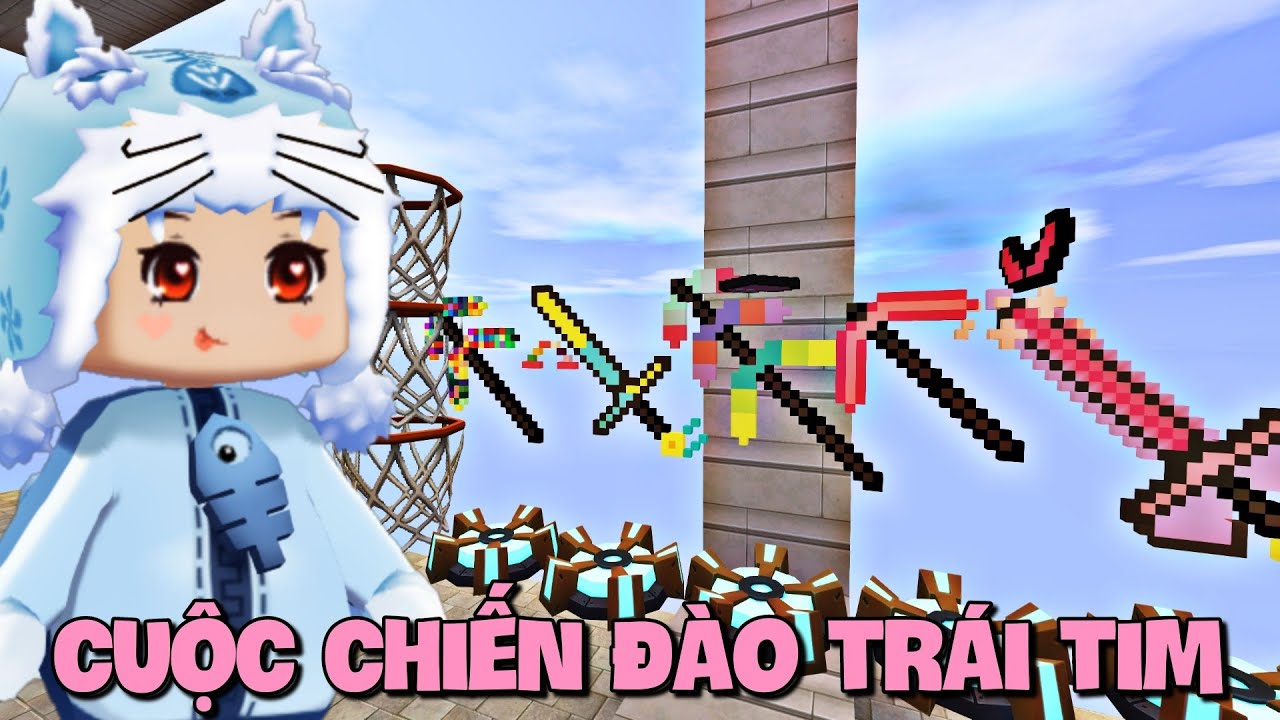 Cuộc chiến đào trái tim trong Mini World | Mini Game | Meowpeo