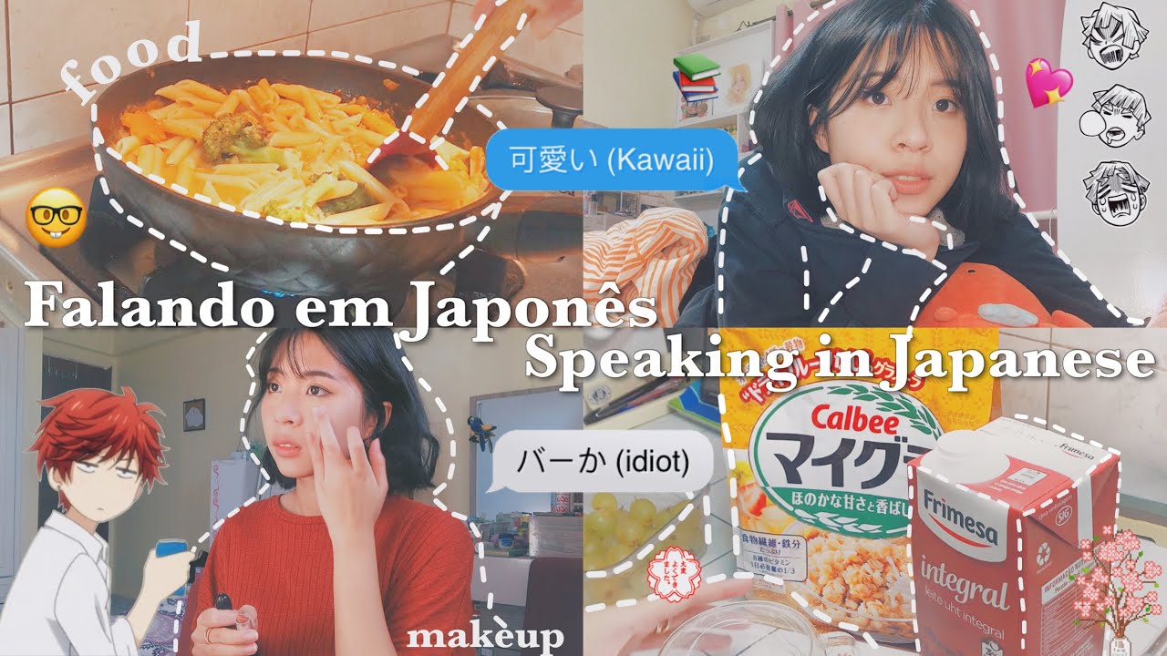 Falando em Japonês: um vlog🇯🇵  Speaking in Japanese 24h 💮  (achando que falo japonês por ver animes)