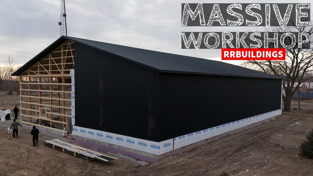 Building a MASSIVE Work Shop: Ep. 12 Wall Steel Siding Install