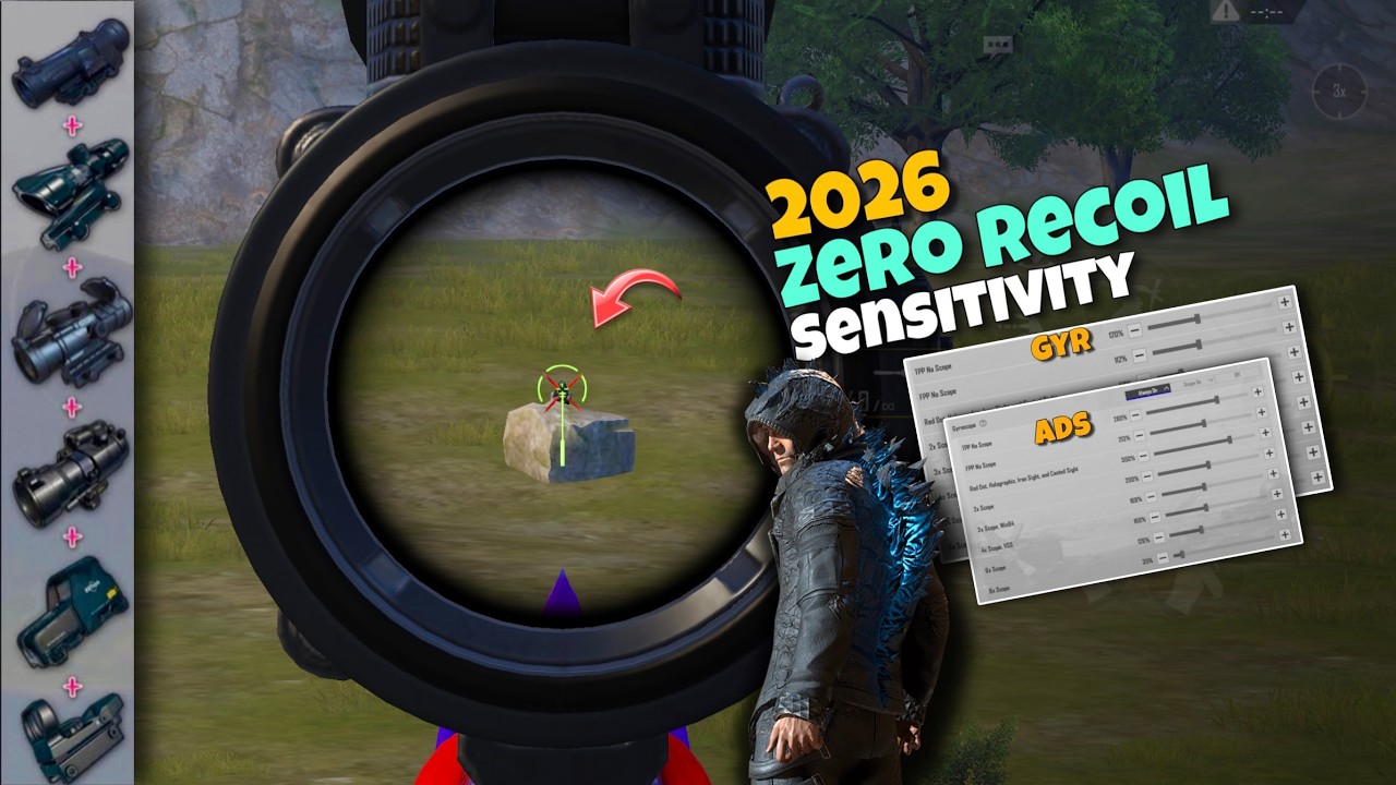 2026 World Best Zero Recoil Sensitivity Settings ✅ For All Devices Gyroscope And Non Gyro 🔥