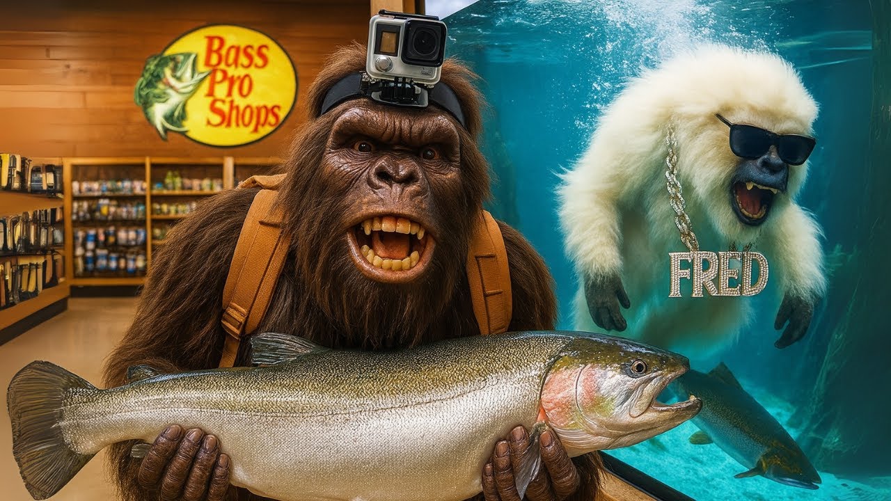 Fishing in the BASS PRO FISH TANK!!