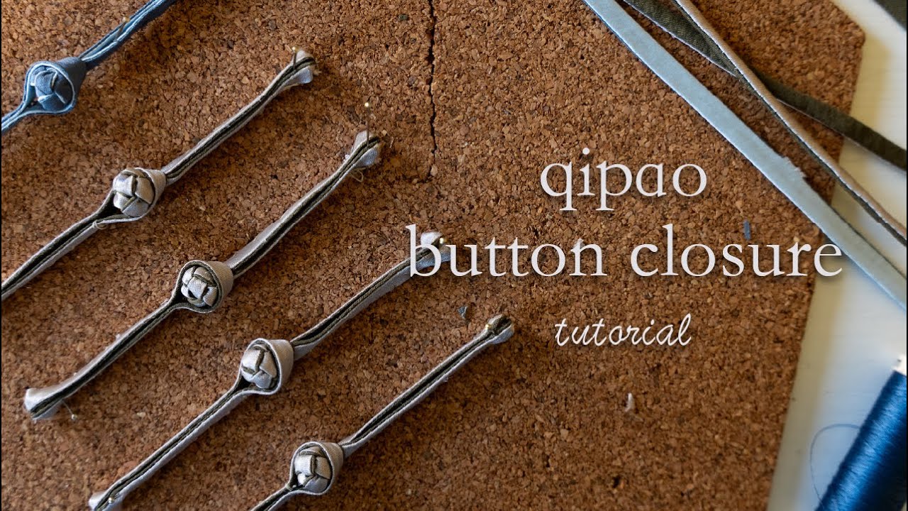 how to make dual-colored Qipao/Cheongsam Button Closure (一字扣) *relaxing + detailed*
