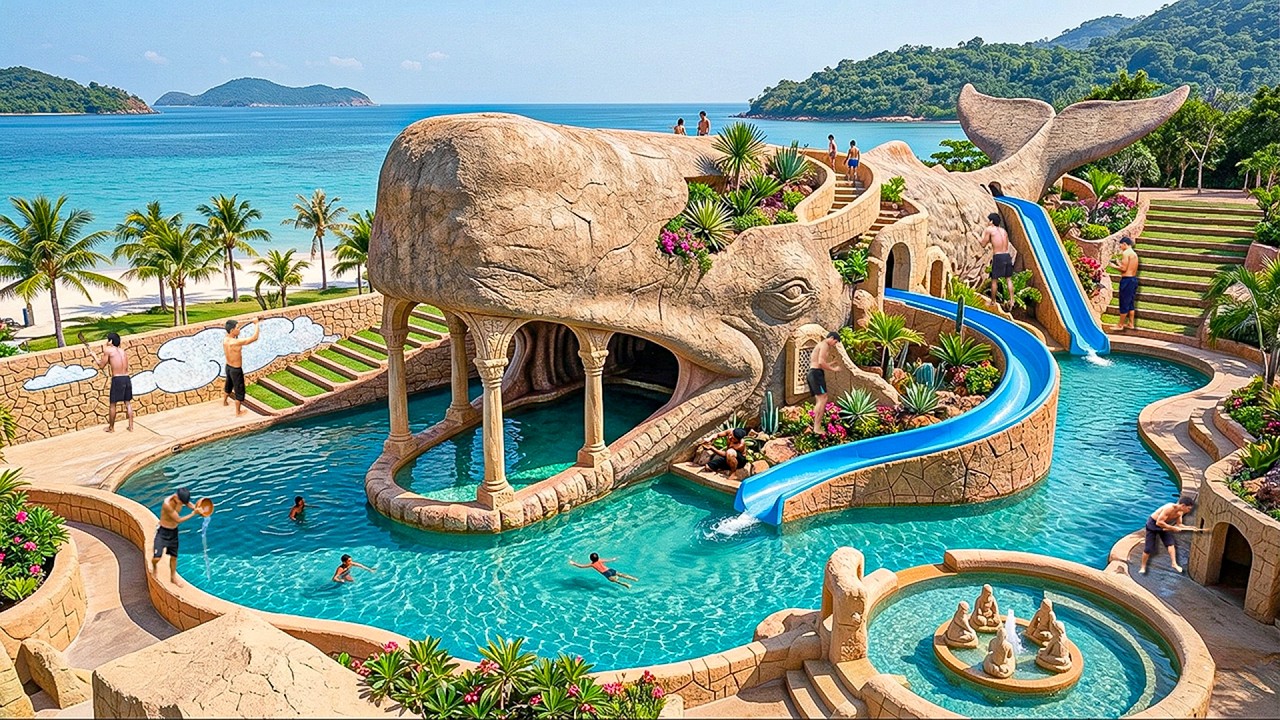 180 Days Building a 2-Story Clay Fish Sculpture House with Underground Rooms Using Primitive Tools