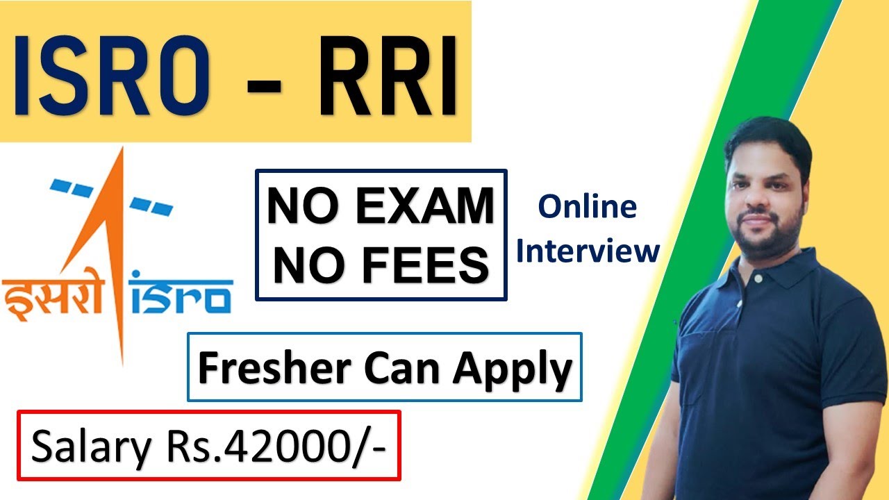 ISRO Recruitment 2021 I ISRO 2021 I Without Gate I Contract Basis Job Govt Jobs 2021 RRI