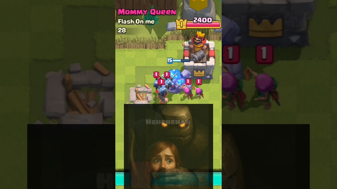 &ldquo;Arena 1 Meets Level 15 Golem 💀😂&rdquo; #ClashRoyale #HehehehawGaming