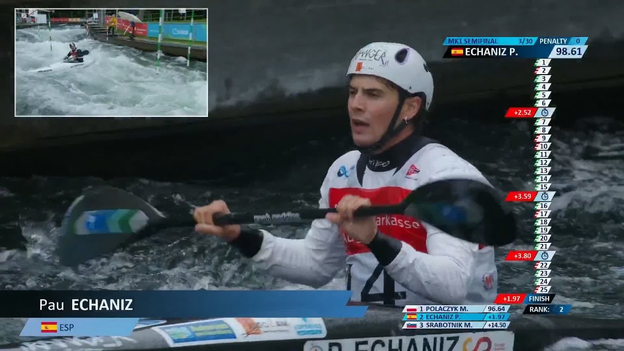 Pau Echaniz, Spain - Men's Kayak Semi-Final / 2025 ICF Canoe Slalom World Cup Augsburg