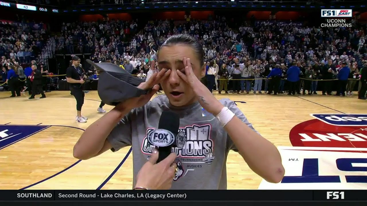 Emotional Nika Muhl Interview After UConn Huskies Win Big East Tournament Championship vs Georgetown