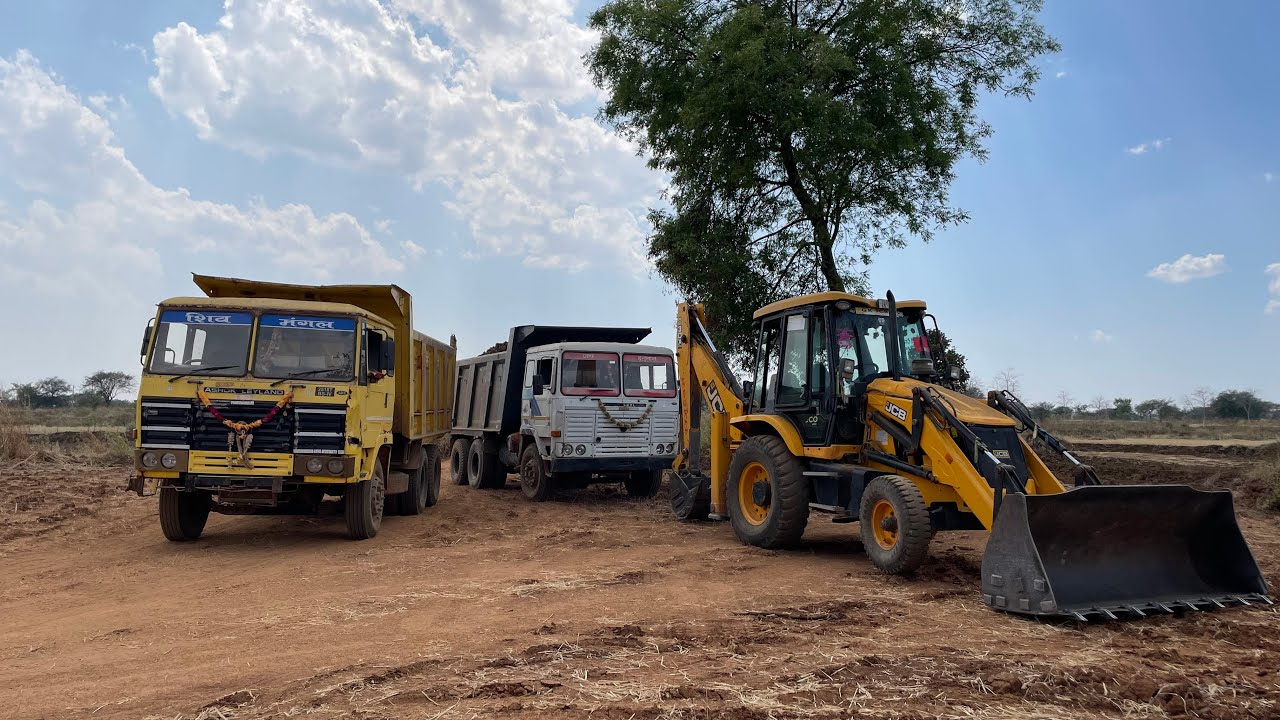 🔥 Epic JCB 3DX Action – Backhoe Loads TATA Tipper Like a Beast