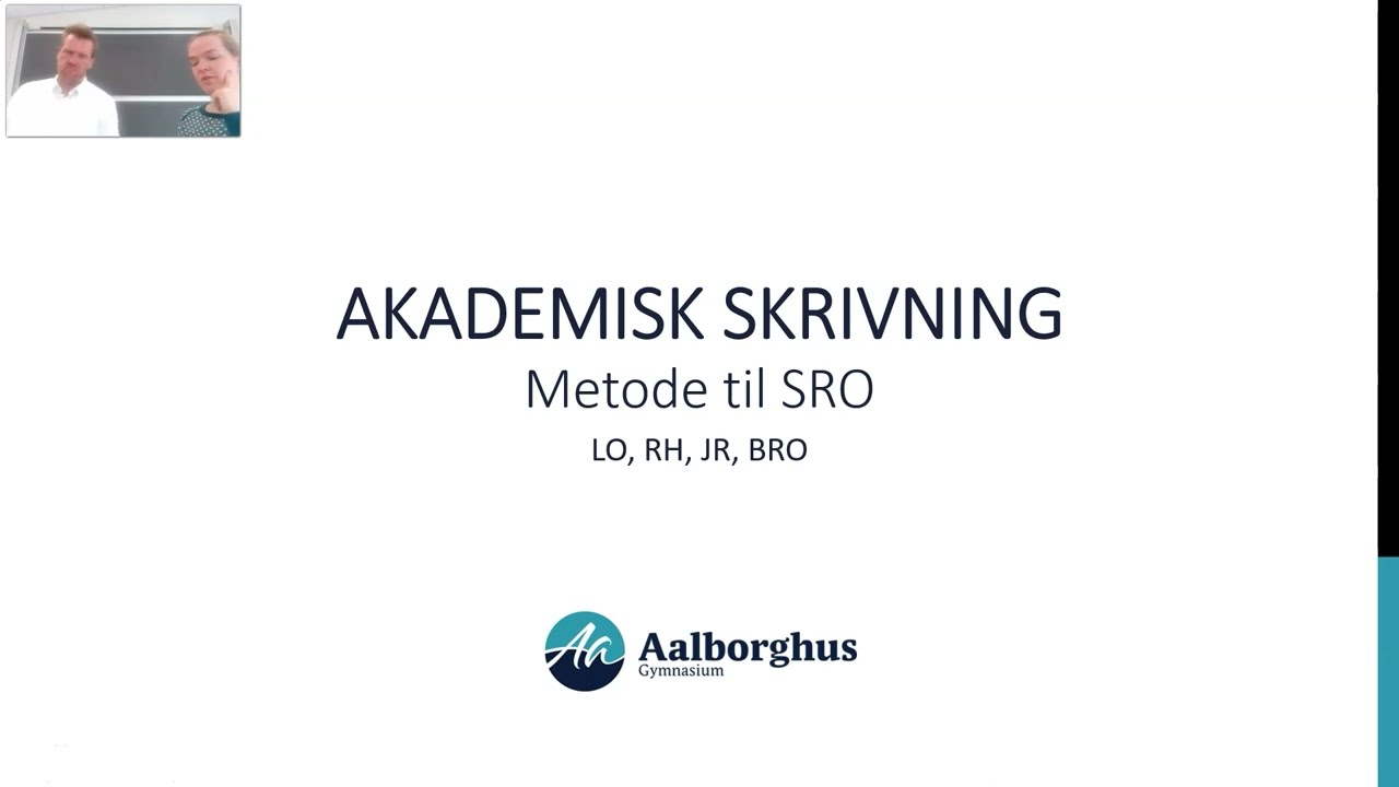 Metode og videnskabsteori til SRO