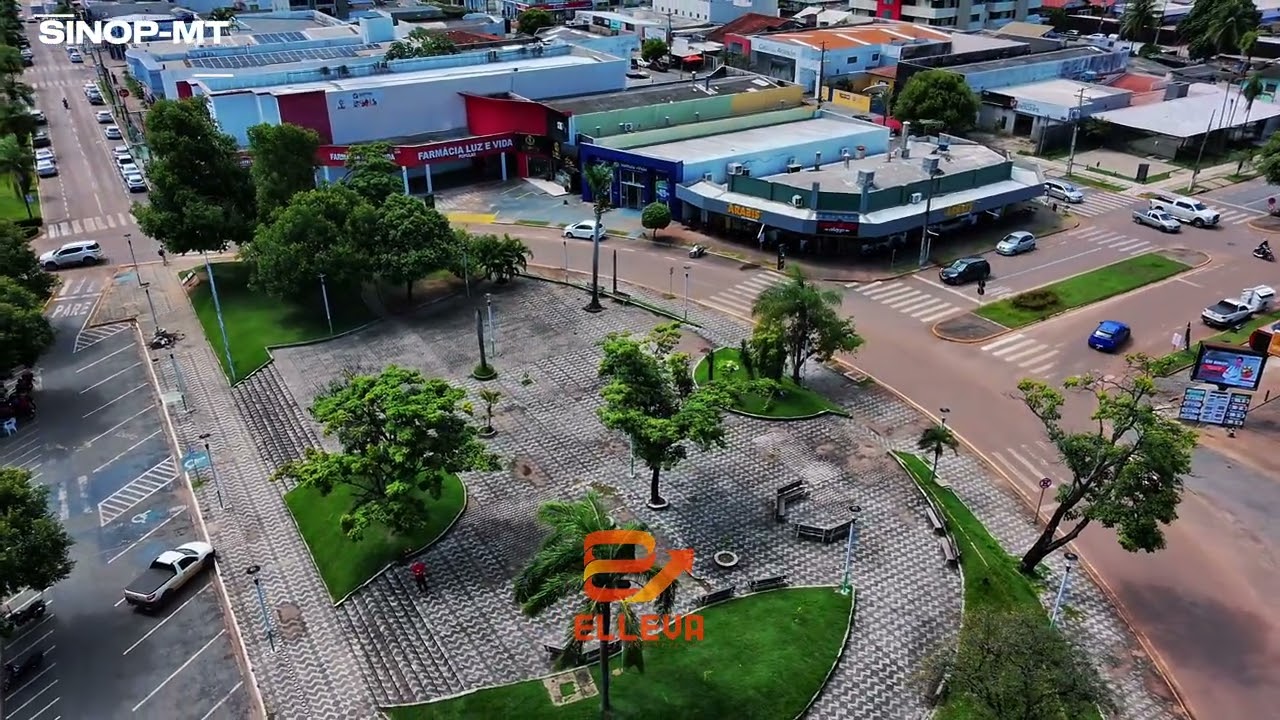 Uma bela vista da avenida dos jacarandás em SINOP MT DJI neo