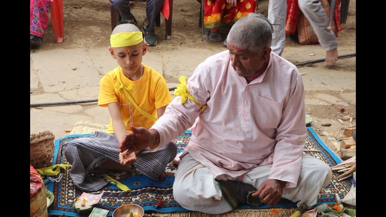 शिशिर लुइँटेलको शुभ उपनयन (ब्रतवन्ध) कार्यक्रम।  मिति २०८२-११-१४