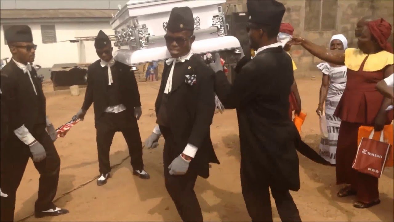 Dance with Coffin in Funeral Video trending | Astronomia | Ghana Pallbearers