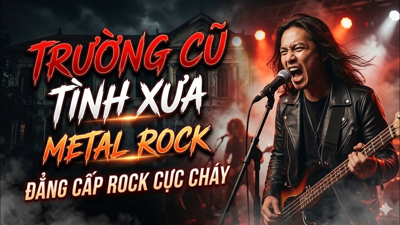 TRƯỜNG CŨ TÌNH XƯA METAL ROCK | Nhạc xưa cover Rock nghe cực cháy | VIDEO 4K