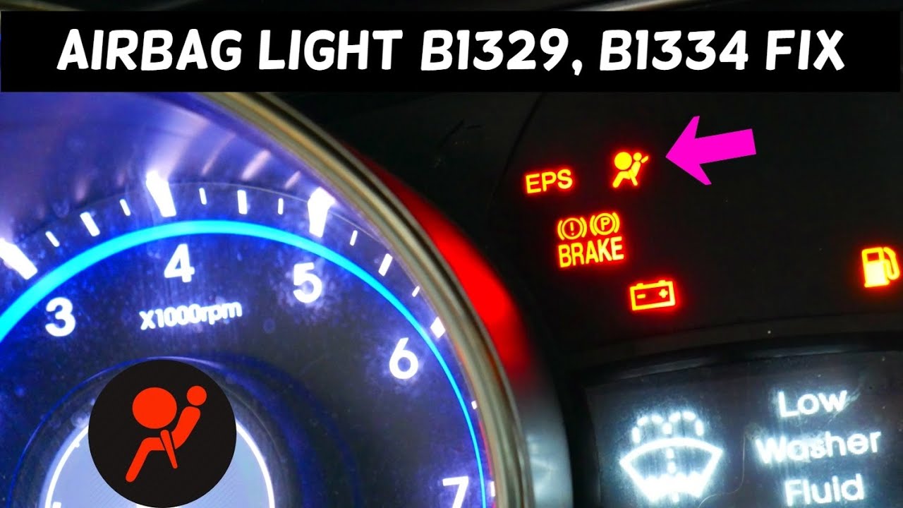 HYUNDAI AIRBAG LIGHT CODE B1329 B1334 FRONT IMPACT SENSOR FIX