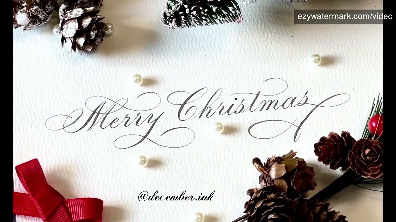 How to write Merry Christmas in #copperplate with #flourish