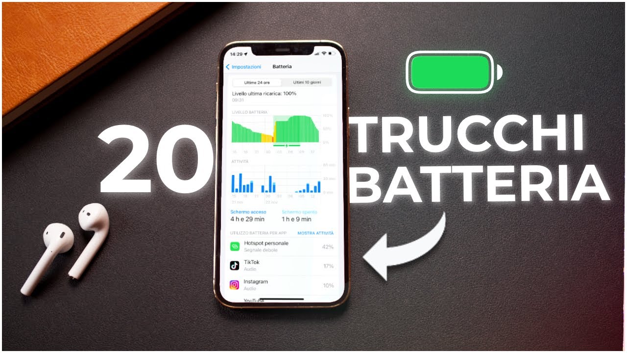Ecco 20 TRUCCHI INCREDIBILI per AUMENTARE la DURATA della BATTERIA del TUO IPHONE! 🔋📱