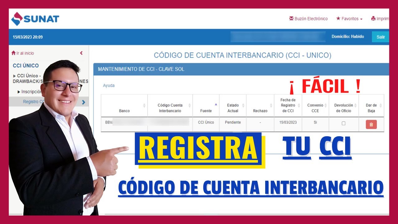 Registra o actualiza tu CCI desde Sunat virtual 2023 | Actualizado