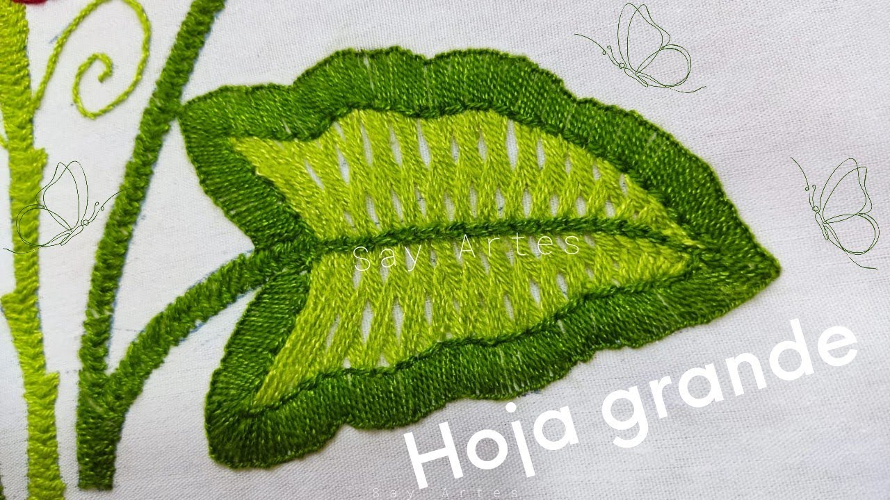 146 | Hermosa puntada para hoja grande | Say Artes