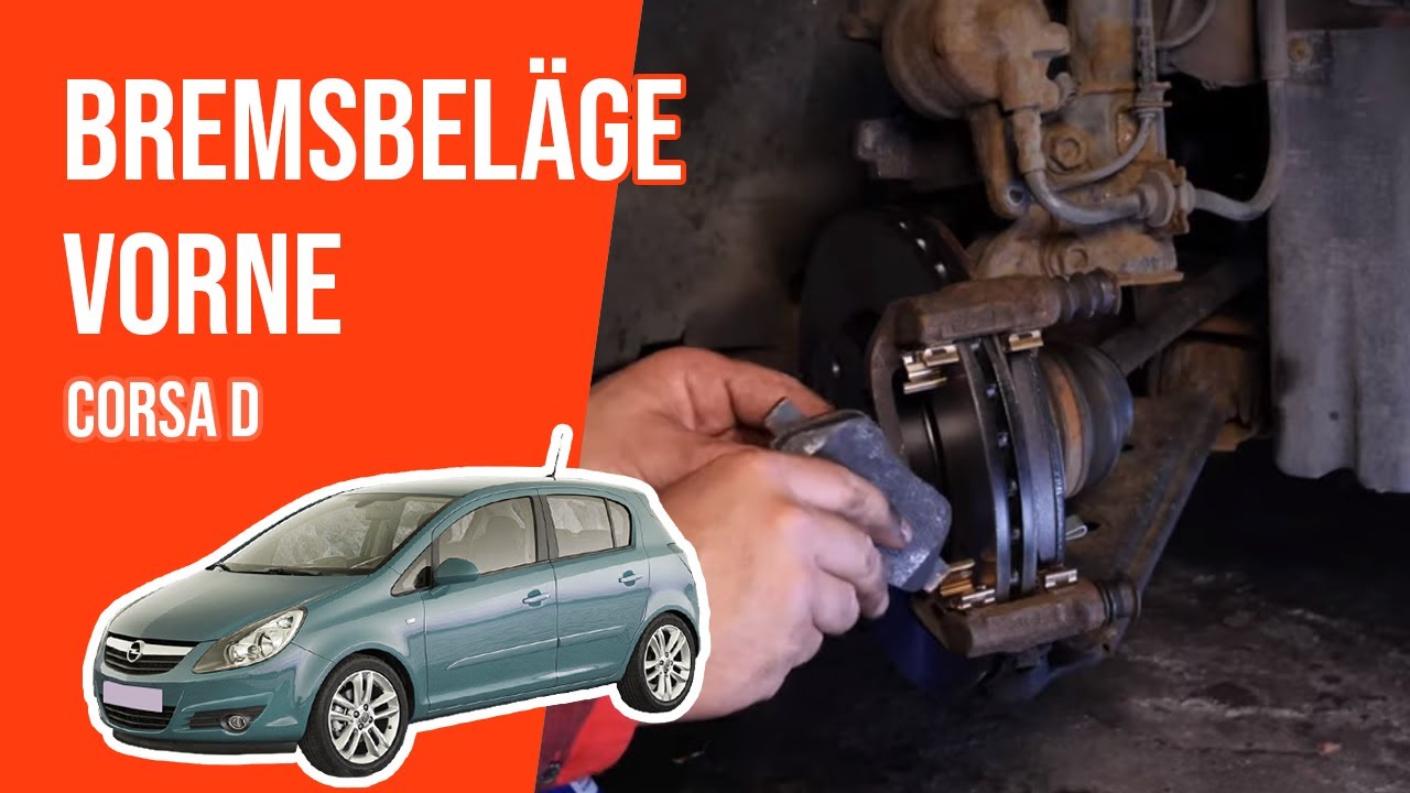 Wie CORSA D Bremsbeläge vorne wechseln 🚗