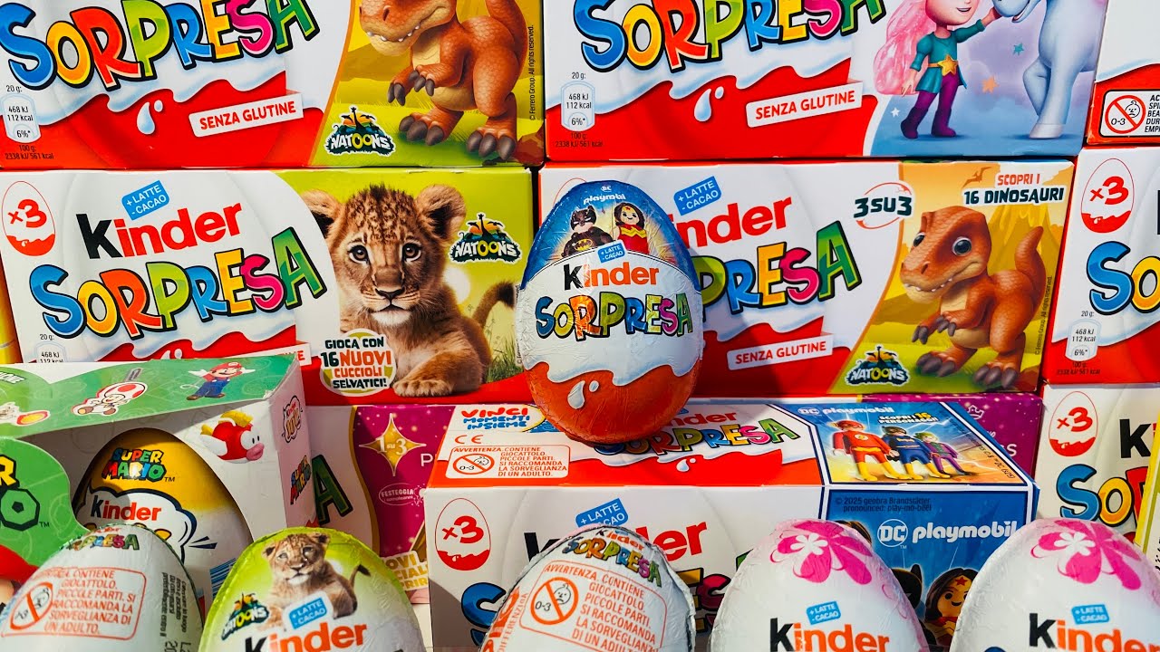 Super Compilation Kinder Joy ASMR Unboxing 