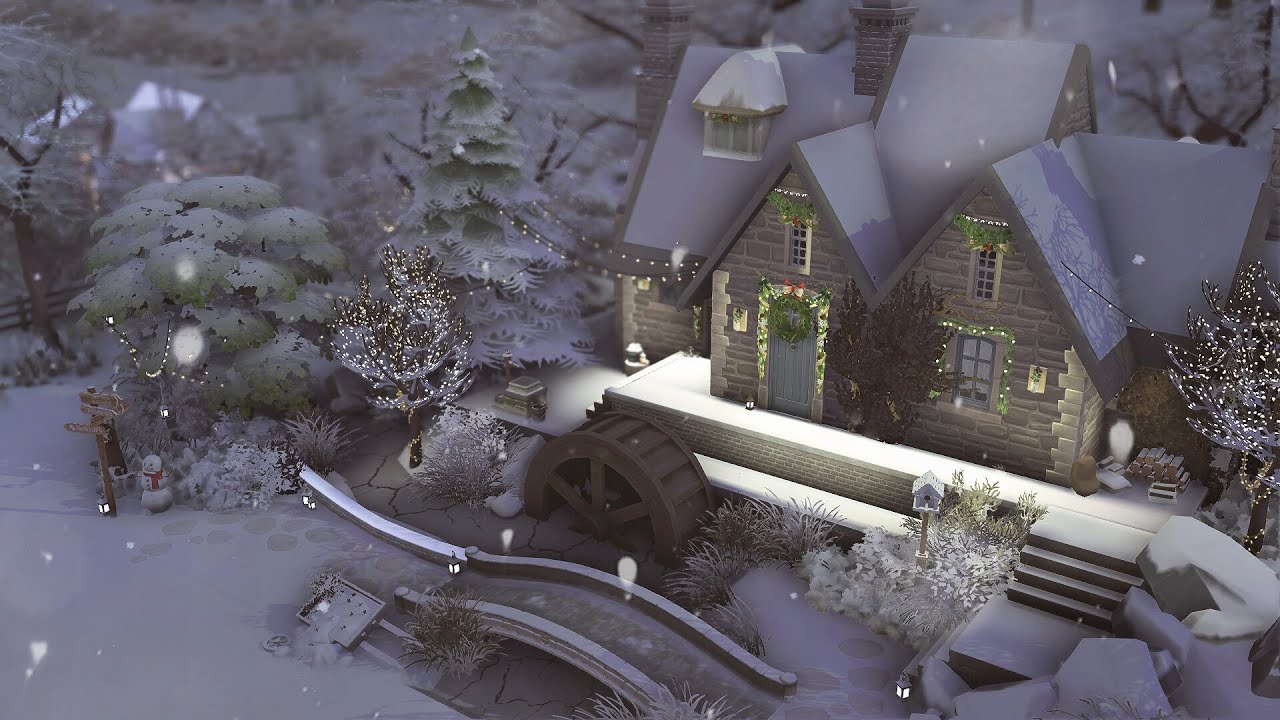 Winter cottage || The Sims 4 Speed build