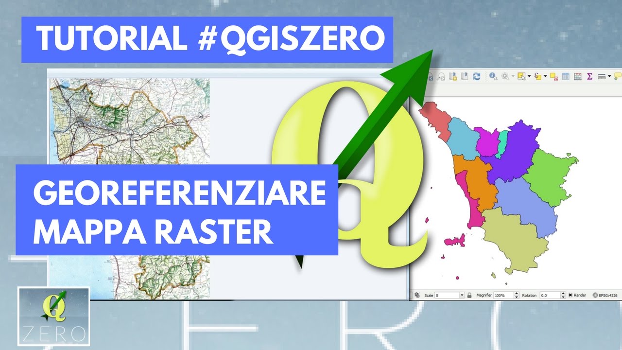 Tutorial QGIS - Come Georeferenziare una Mappa Raster senza punti noti con #QZERO